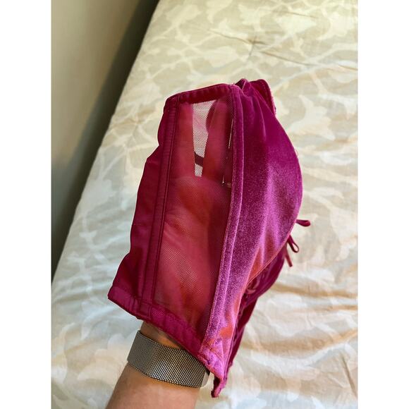Victoria’s Secret‎ Dream Angels Unlined Lace-Up Corset M DD pink velvet - Picture 3 of 7